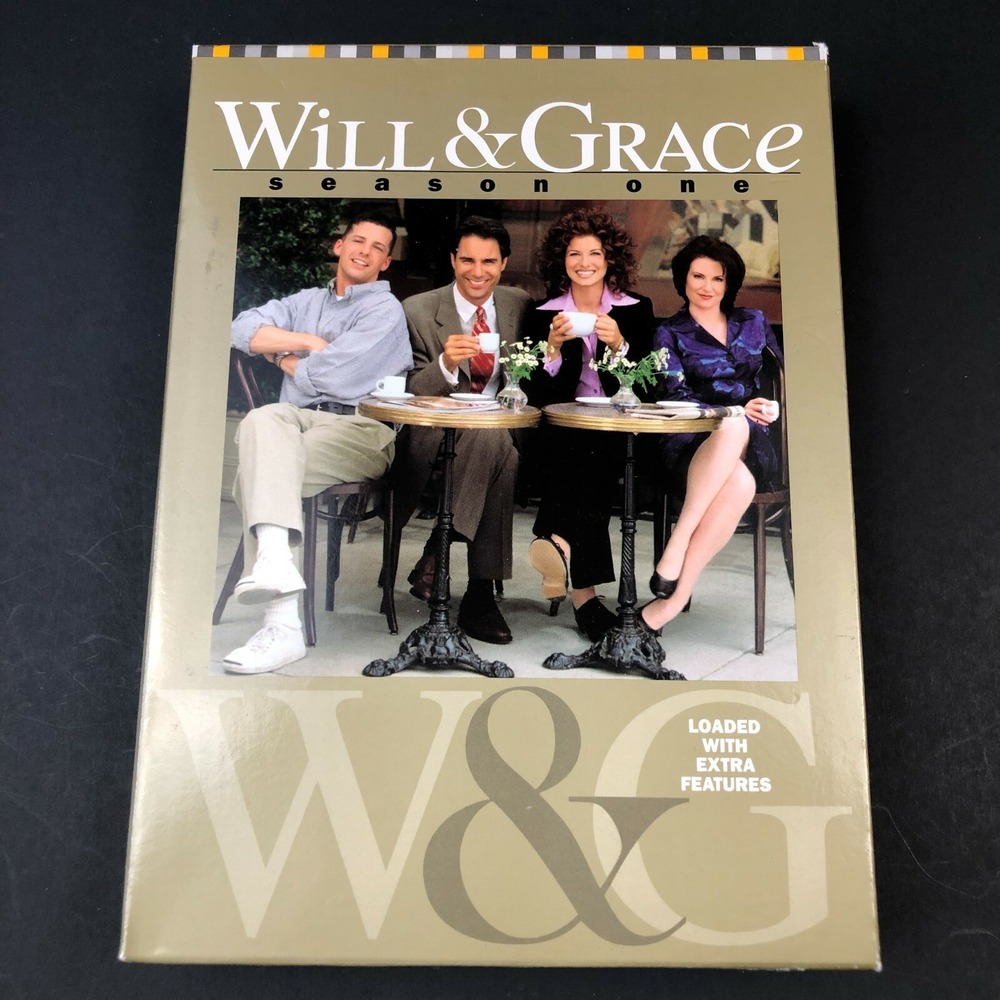 Will & Grace The Complete Season One 1 DVD 4 Disc Set Special Features Excellent